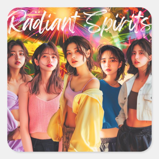 デジタルヒューマンアイドル「Radiant Dreams」　配信記念シール Quadratischer Aufkleber (Vorderseite)