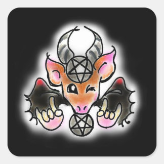 デビル(悪魔)ちゃん QUADRATISCHER AUFKLEBER