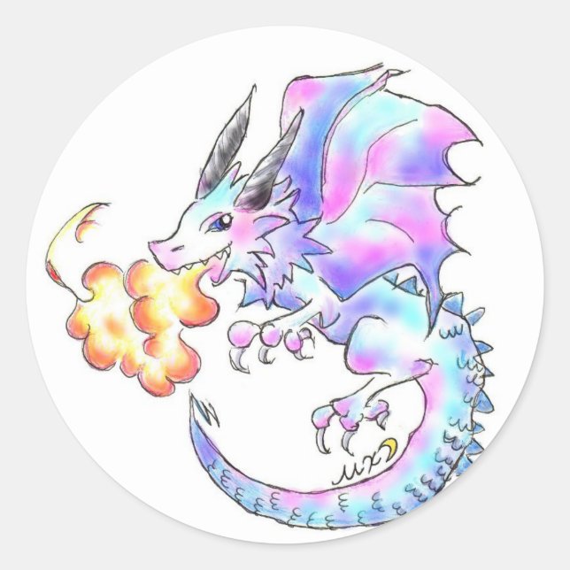 ドラゴンちゃん RUNDER AUFKLEBER (Vorderseite)