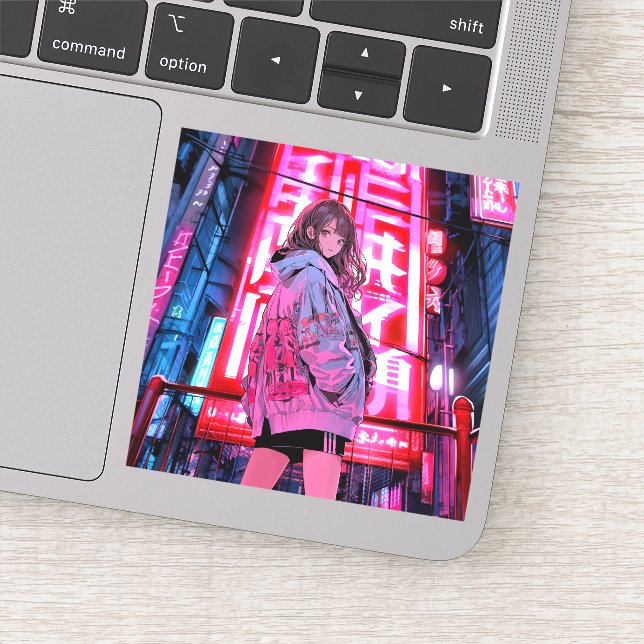ネオンJKシール Seal｜寿司娘 GenerativeAI Aufkleber (Detail)