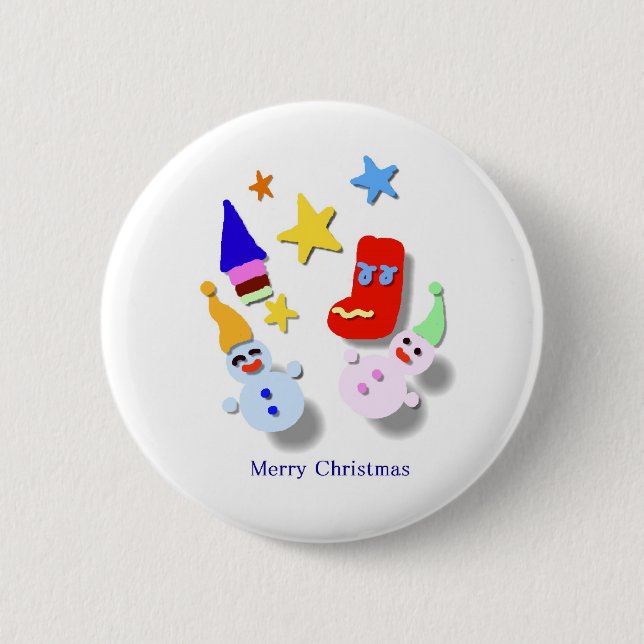 ハッピ－クリスマス BUTTON (Vorderseite)