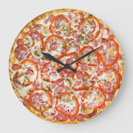 ピ ザ 掛 け 計 Pizza Große Wanduhr