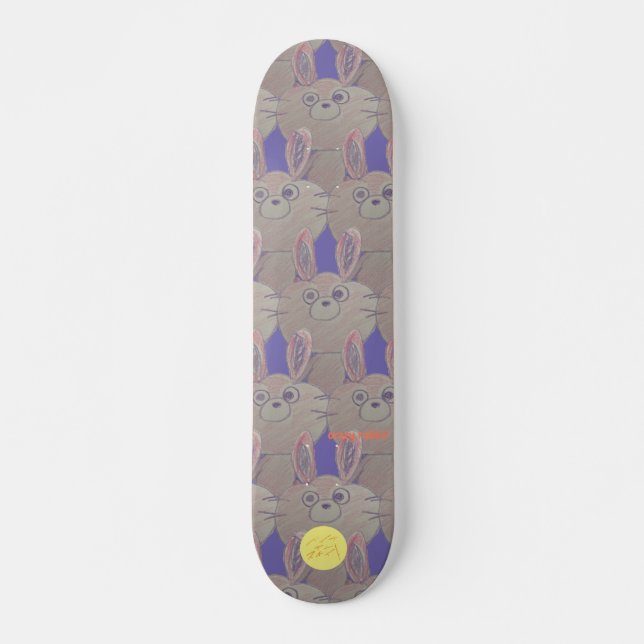 ベイブオンスケイト-pastel-シリーズ　Crazy rabbit Skateboard (Vorne)