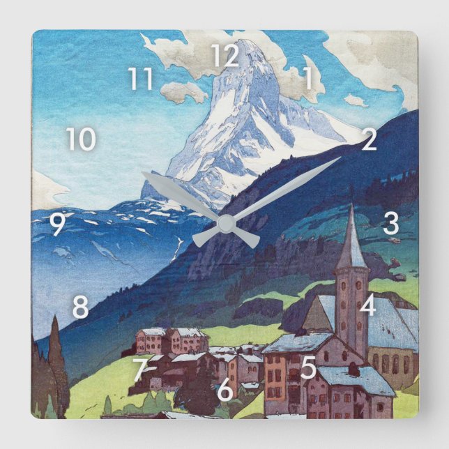 ホ, Hiroshi Yoshida, Quadratische Wanduhr (Vorderseite)