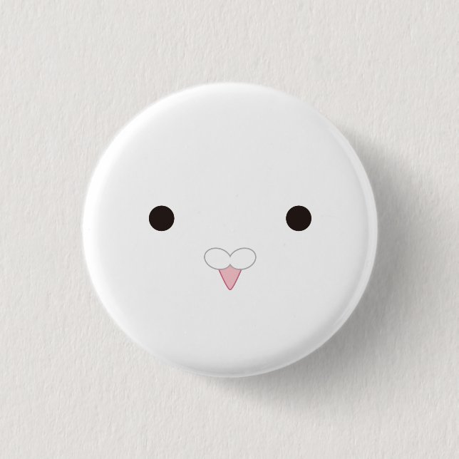 ポッポさん（白）-Coo!(white) Button (Vorderseite)