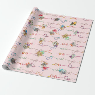 リボン猫(cat with ribbon/gato com fita) geschenkpapier