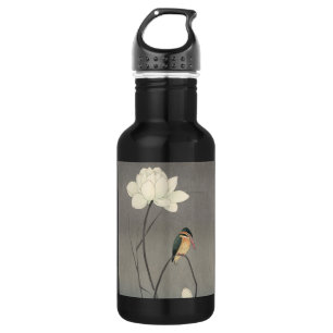 ワ セ ミ, 古 邨 Kingfisher auf Lotus, Koson, Ukiyo. Trinkflasche