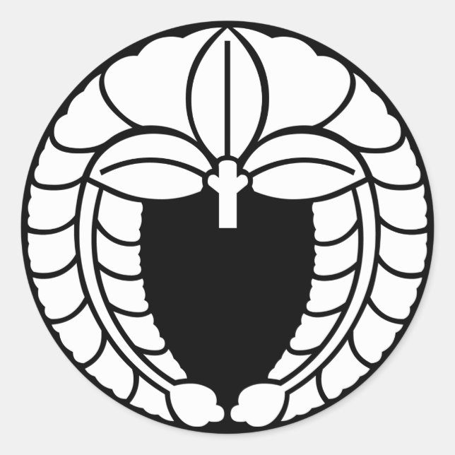 下り藤 RUNDER AUFKLEBER (Vorderseite)