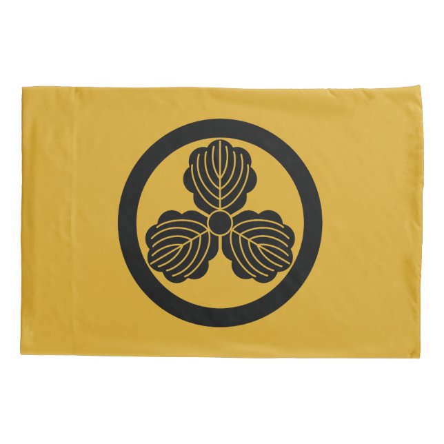 丸に三つ柏 KISSENBEZUG (Rückseite)