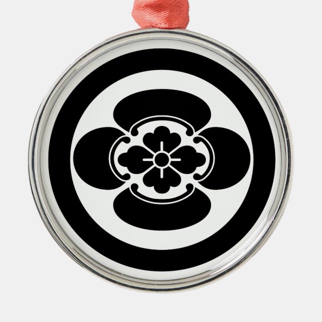 丸に木瓜 SILBERNES ORNAMENT (Vorne)