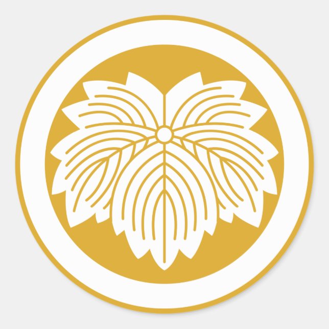 丸に鬼蔦 RUNDER AUFKLEBER (Vorderseite)