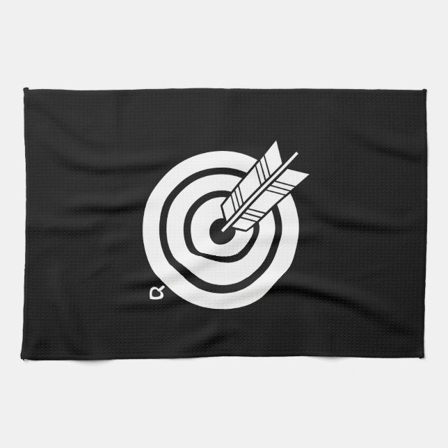 丸的に当たり矢 KÜCHENTUCH (Horizontal)