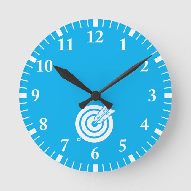 丸的に当たり矢 RUNDE WANDUHR (Vorderseite)