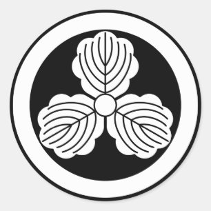 丸 に 三 つ 柏 RUNDER AUFKLEBER