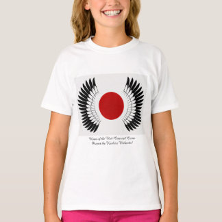丹頂旗 Kinder T-Shirt(Red-Crowned Flag Print T-Shirt