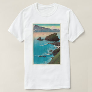 久 手 浜, Kude Beach in Wakasa, Hasui Kawase, Woodcut T-Shirt