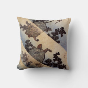 亀, 北斎 Schildkröten, Hokusai, Ukiyo-e Kissen
