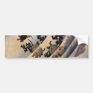 亀, 北 斎 Turtles, Hokusai, Ukiyo-e Autoaufkleber