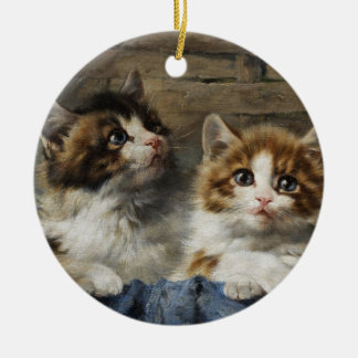 二匹の子猫 KERAMIKORNAMENT