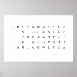 五 十 音(ひ が な) POSTER