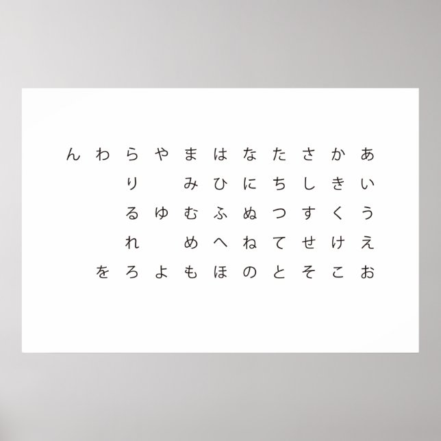 五 十 音(ひ が な) POSTER (Vorne)
