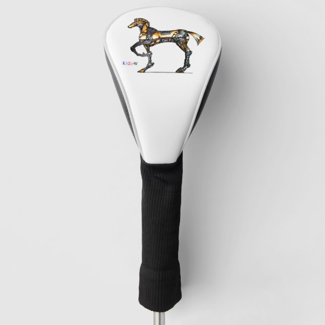 作品番号00000 「機械の馬」 GOLF HEADCOVER (Vorderseite)