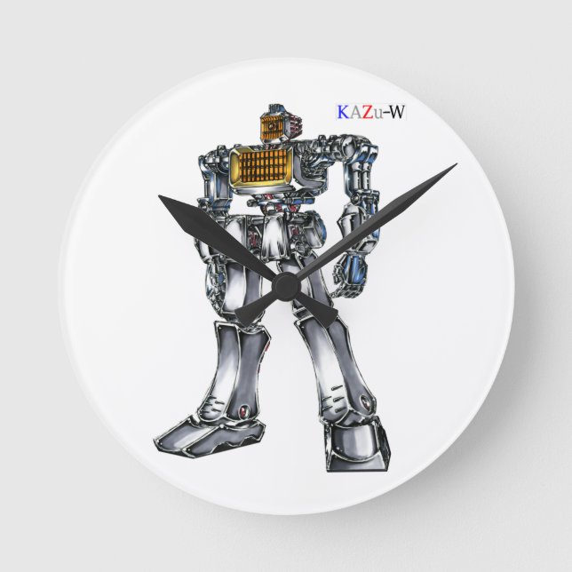 作品番号00001　「灼熱！！電気ストーブロボ」 RUNDE WANDUHR (Vorderseite)