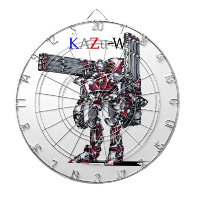 作品番号00010　「高出力荷粒子砲3連装2基装備の砲兵機」 DARTSCHEIBE (vorne)