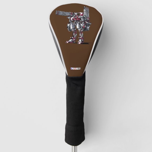 作品番号00010　「高出力荷粒子砲3連装2基装備の砲兵機」 GOLF HEADCOVER (Vorderseite)