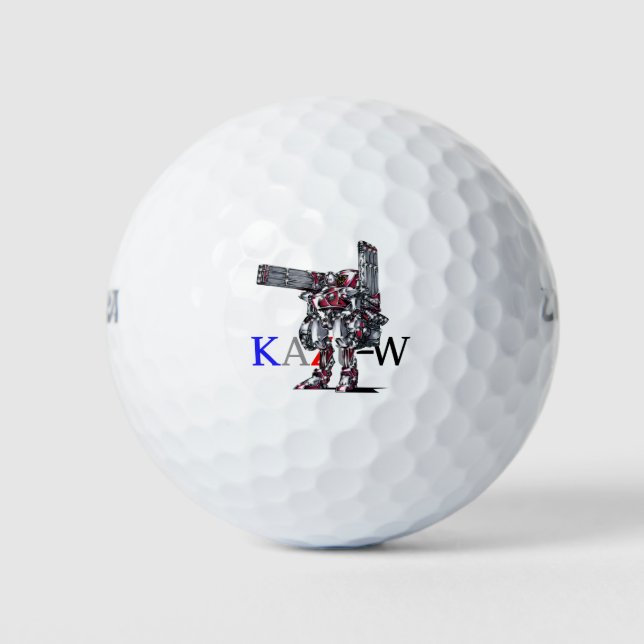 作品番号00010　「高出力荷粒子砲3連装2基装備の砲兵機」 GOLFBALL (Vorderseite)