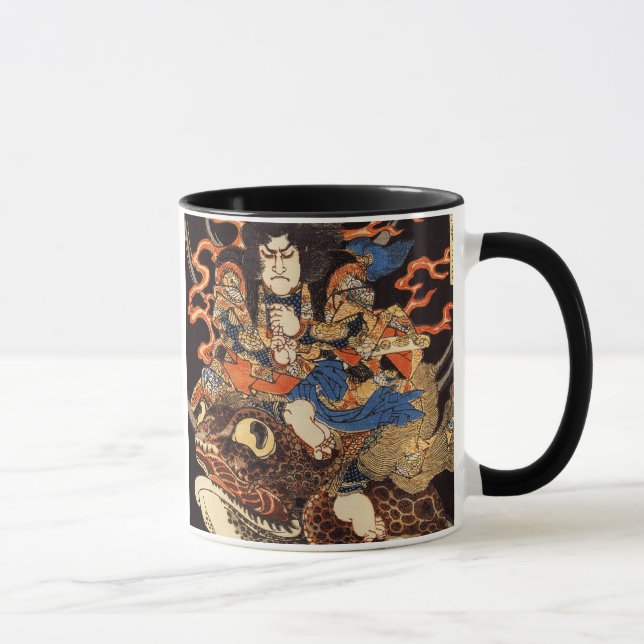 侍と化け蛙, 国芳 Samurais und riesiger Frosch, Kuniyoshi, Tasse (Rechts)