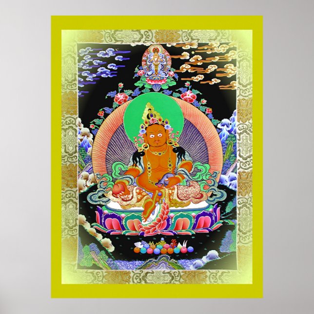 傳 承 黃 財 神 Lineage Poster Jambhala Jaune Poster (Devant)