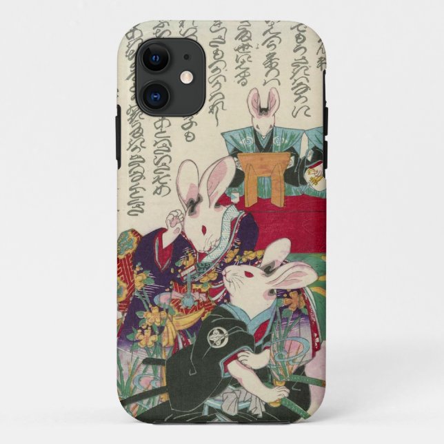 兎の歌舞伎役者, 芳藤 Schauspieler des Kaninchens, Case-Mate iPhone Hülle (Rückseite)