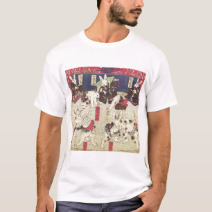 兎の相撲, 芳藤 Sumo-Kaninchen, Yoshifuji, Ukiyo-e T-Shirt