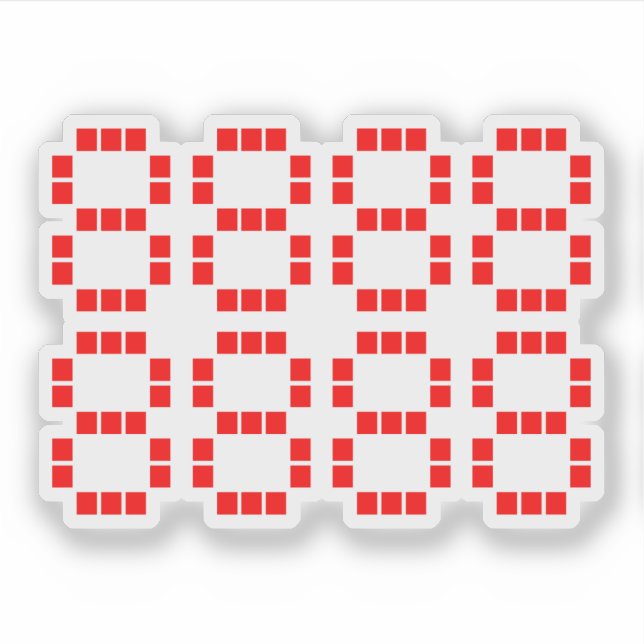 八 八 八 八 八 八 888888888 | Glückszahlen Aufkleber (Vorderseite)