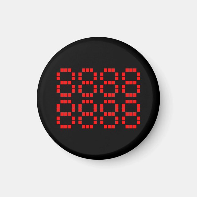 八 八 八 八 八 八 888888888 | Glückszahlen Magnet (Vorne)