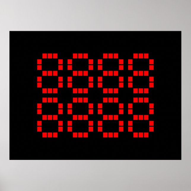 八 八 八 八 八 八 888888888 | Glückszahlen Poster (Vorne)
