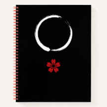 円相桜 Enso Sakura – Japan Zen Black Notebook