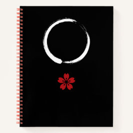 円相桜 Enso Sakura – Japan Zen Black Notebook Notizbuch