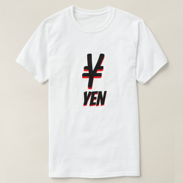 ¥ 円 japanischen Yen weiß T-Shirt (Design vorne)
