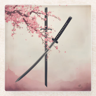 「刀と散華（Katana to Sange）」 Glasuntersetzer