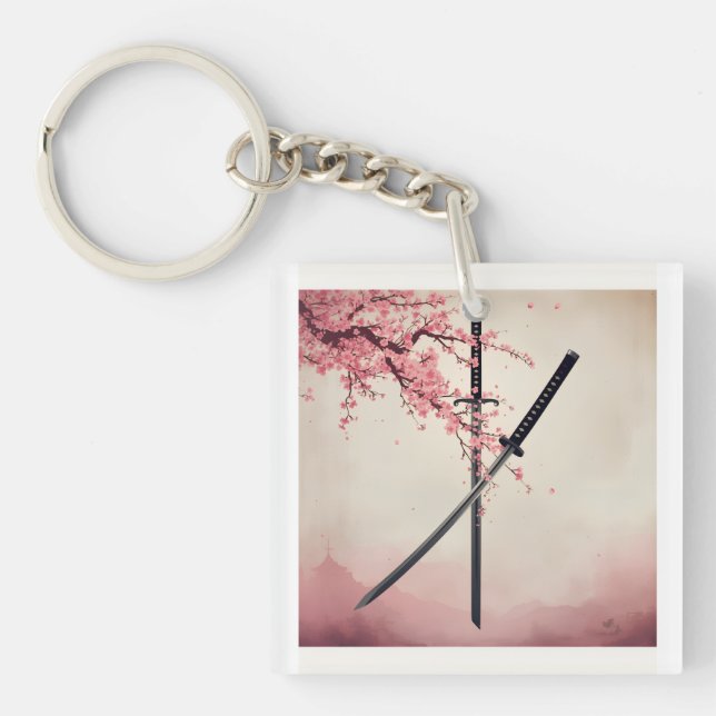 「刀と散華（Katana to Sange）」 Schlüsselanhänger (Vorderseite)