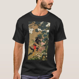 動植綵絵 (6) 紫陽花双鶏図, 伊藤若冲 T-Shirt