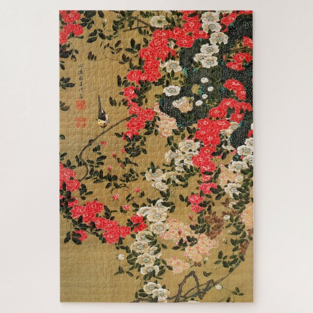 動 植 綵 絵(21)薔 小 薇 禽, 2000 (Vertikal)
