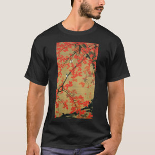 動 綵 絵(30)紅 小 植, 葉 T-Shirt