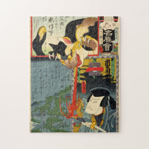 化 け 猫, 豊 Monster Cat, Toyokuni, Ukiyo-e