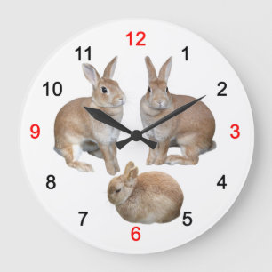 匹 の う さ ぎ 壁 の 掛 GROßE WANDUHR