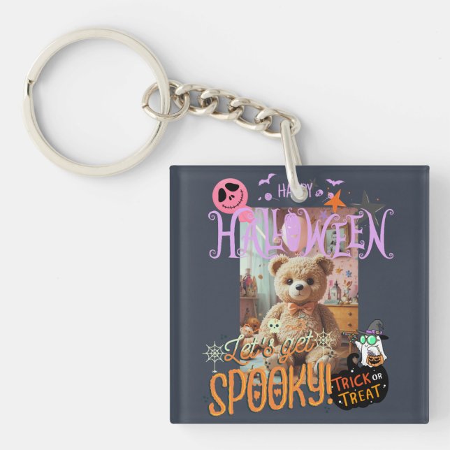 可愛いテディベアハロウィンデザイン SCHLÜSSELANHÄNGER (Vorderseite)