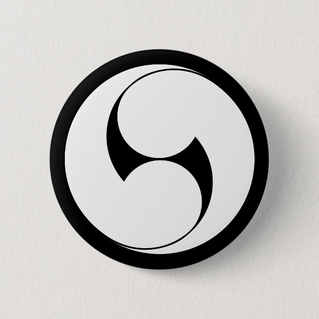 右 二 巴 (地 き) BUTTON (Vorderseite)