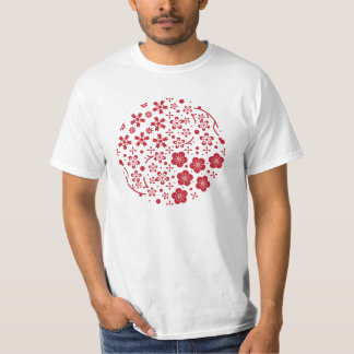 和柄Tシャツ-桜・梅・華丸 Tシャツ T-Shirt
